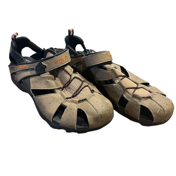 Teva Men's Size 13 Tan Sandal S/N 6968 Deacon Water Hiking Comfort Hook & Loop - Picture 2 of 5